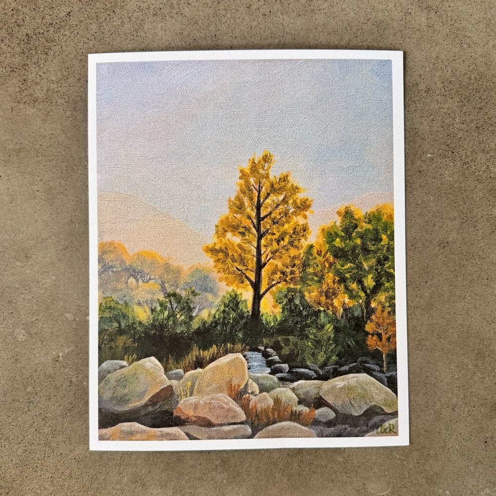 Golden Hour Forest Fine Art Print 8x10” Autumn Hike